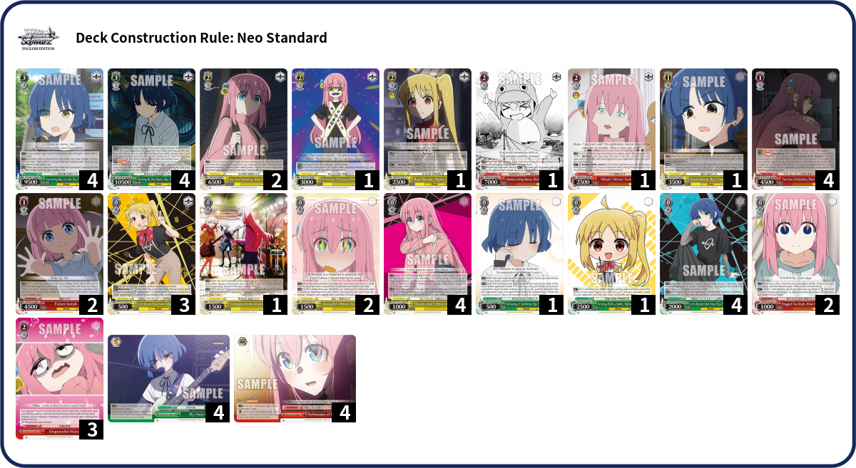 Deck list