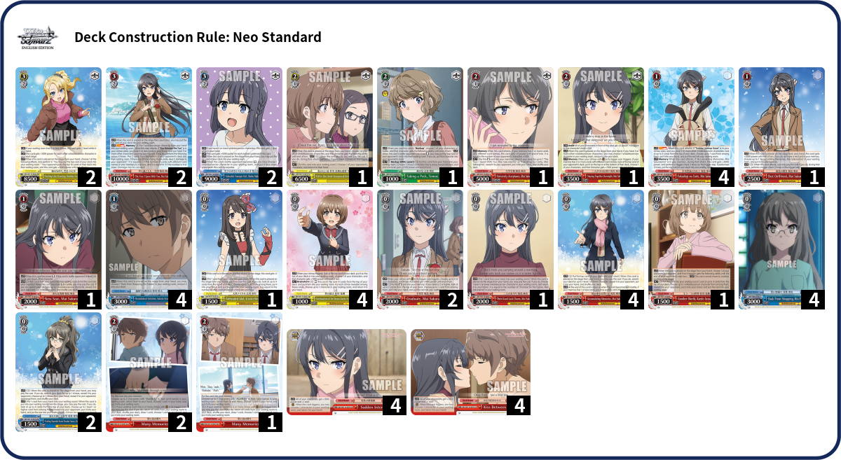 Deck list